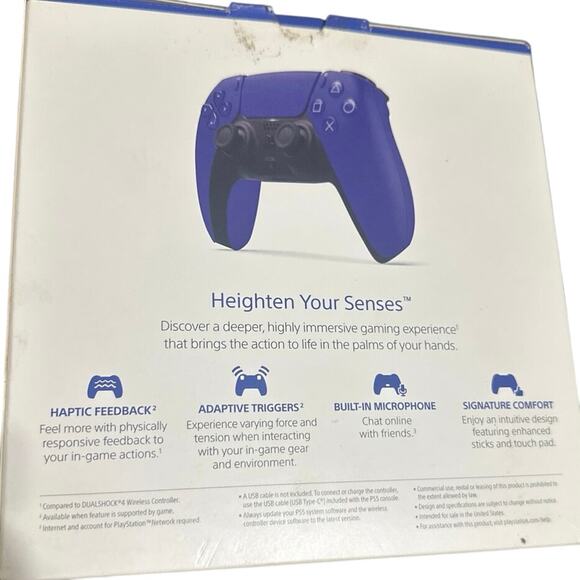 Empty Box PS-5 Purple Sony Controller BOX ONLY With the wrap & instruction paper - Picture 2 of 3